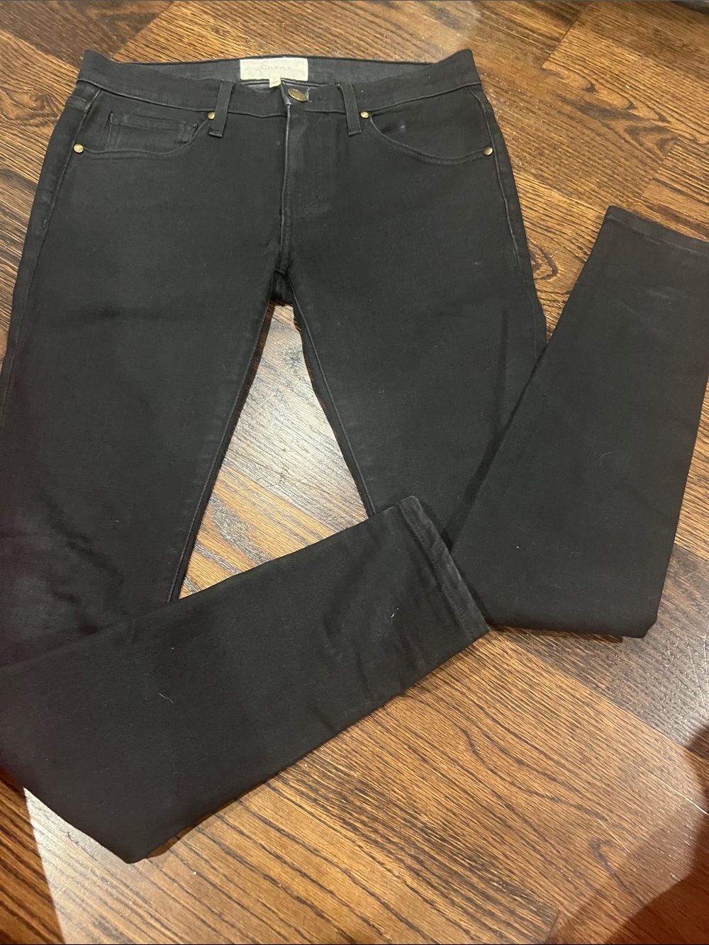 THE GREAT. Black Skinny Jeans - Sleek Slim Leg